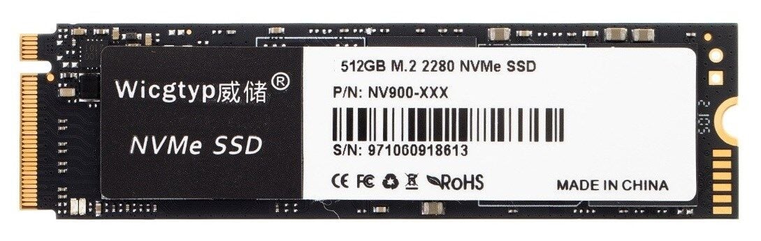 WICGTYP 512GB 2280/2242 Mb/s PCIE NVME M2 SSD