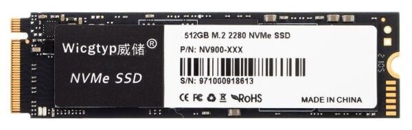 WICGTYP 512GB 2280/2242 Mb/s PCIE NVME M2 SSD