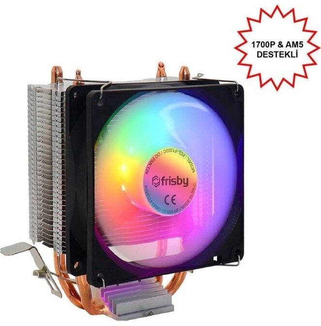 FRISBY FCL-F1332C 9CM ARGB FAN 1851/1700/1200/115X/AM4/AM5 ISLEMCI SOGUTUCU