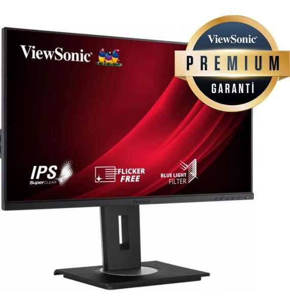 VIEWSONIC 24'' VG2448A-2 FHD 5MS 60HZ 2XHDMI DP HDR FREESYNC PREMIUM YUKSEKLIK AYARI IPS GAMING MONITOR
