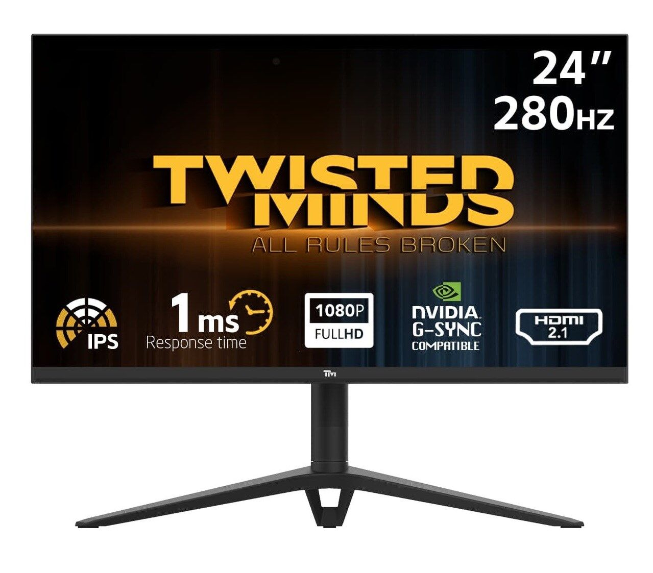 TWISTED MINDS 24.5” TM24FHD280IPS FHD 280HZ 1MS HDMI DP IPS HDR100 ADAPTIVE-SYNC ÇERÇEVESİZ GAMING MONİTÖR