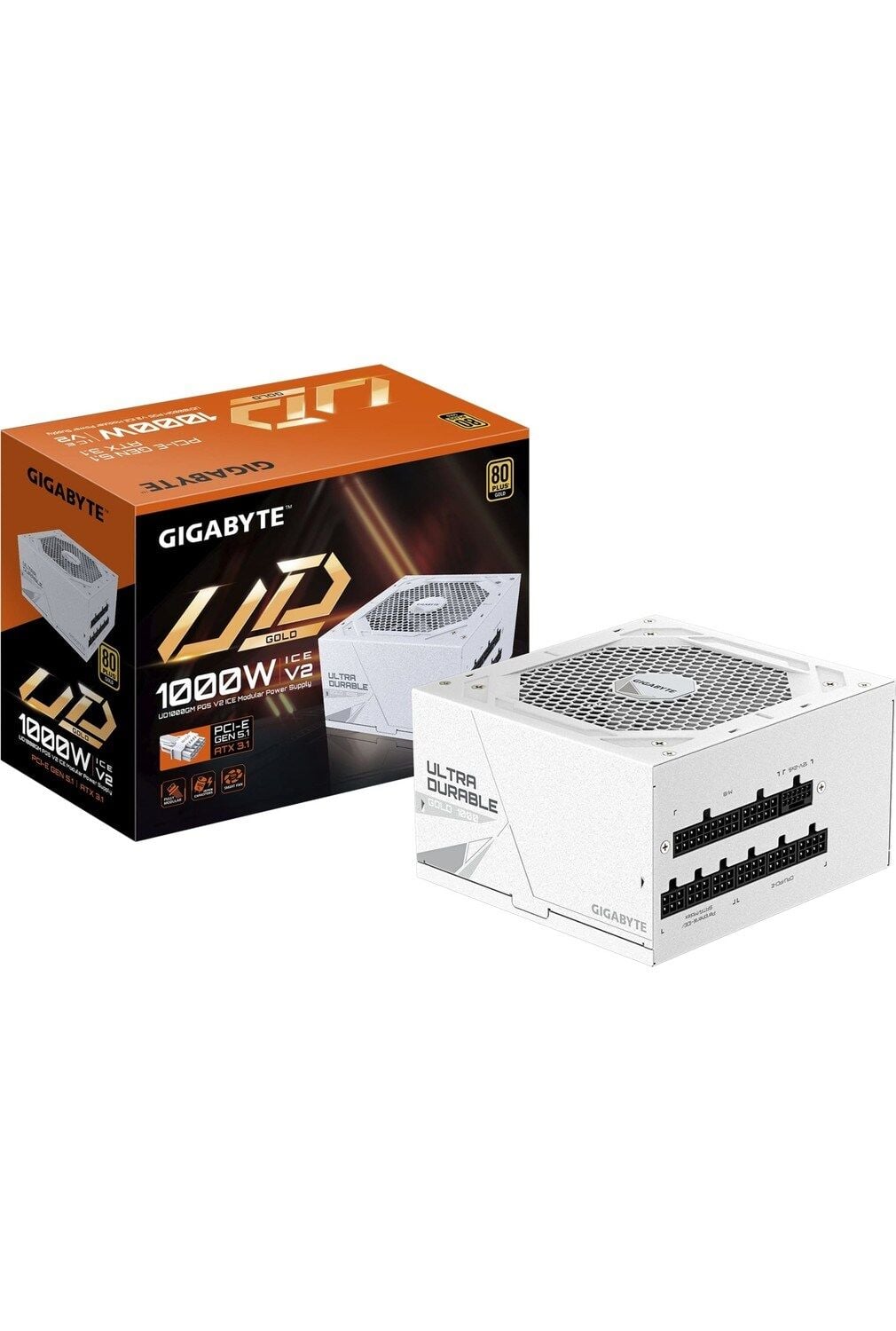 GIGABYTE PSU MODÜLER 1000W 80+GOLD UD1000GM PG5 V2 ICE POWER SUPPLY