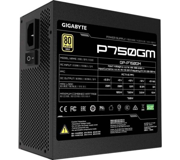 GIGABYTE PSU MODÜLER 750W 80+GOLD P750W GP-P750GM POWER SUPPLY