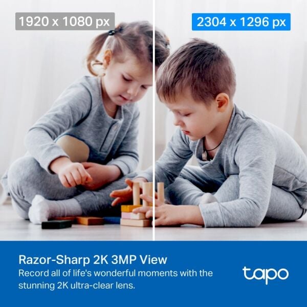TP-Link Tapo TC71 2K İç Mekan 3MP Gece Görüşlü 512GB Kart Destekli Wİ-Fİ Güvenlik Kamerası