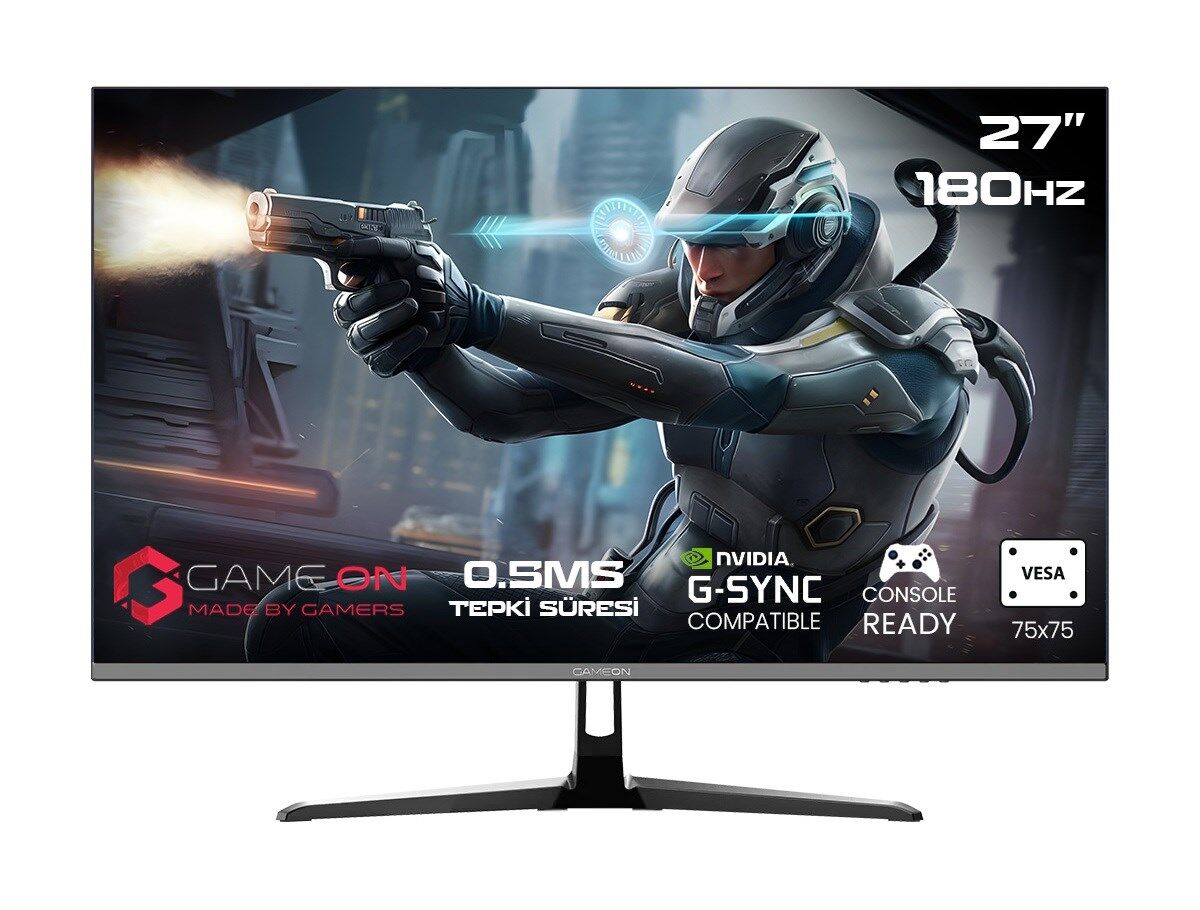 GAMEON 27'' GOPS27180FHD 0.5MS 180HZ HDMI DP HDR G-SYNC ÇERÇEVESİZ GAMING MONİTÖR