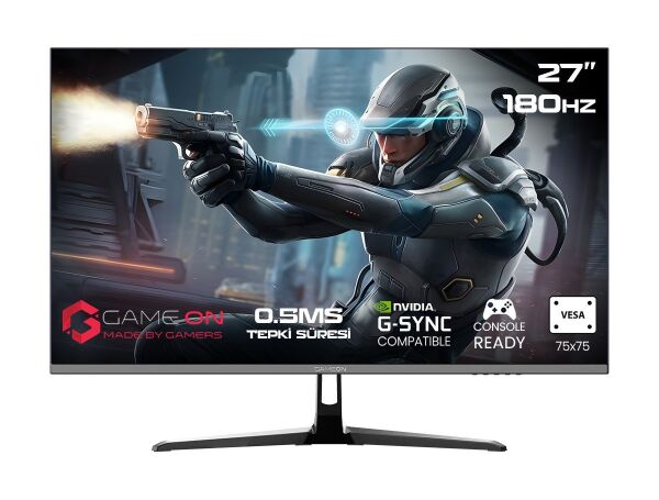 GAMEON 27'' GOPS27180FHD 0.5MS 180HZ HDMI DP HDR G-SYNC ÇERÇEVESİZ GAMING MONİTÖR