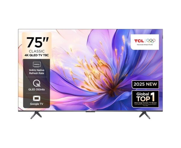 TCL 75T8CGTV 4K QLED 75'' 144HZ GOOGLE TV