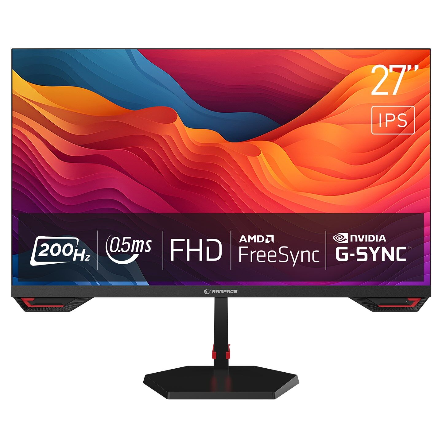 RAMPAGE 27'' CRIMSON CR27R200 FHD 200HZ 0,5MS  FREESYNC/G-SYNC GAMING MONİTÖR