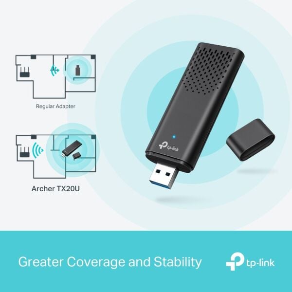 TP-Link Archer TX20U AX1800 Çift Bant Wİ-Fİ 6 Kablosuz USB Adaptör