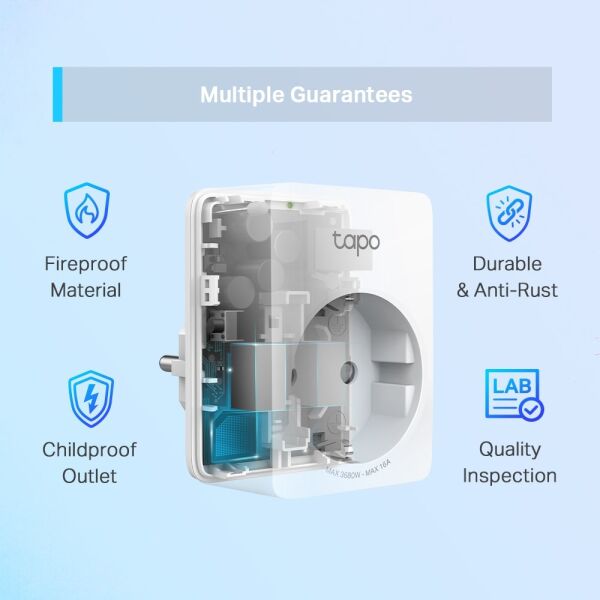 TP-Link Tapo P110 Mını Wi-Fi Akıllı Priz Güç Monitörü  (2'li Paket)