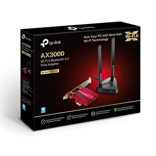 TP-Link Archer TX3000E AX3000 Wi-Fi + Bluetooth Kablosuz Ağ Adaptörü