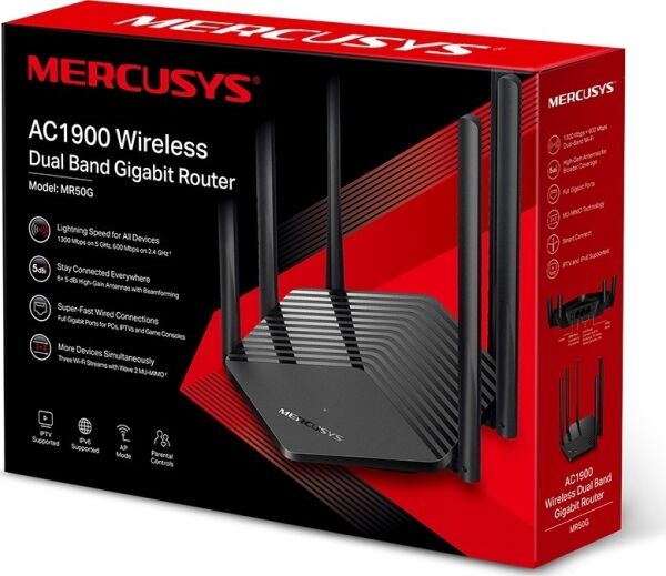 TP-LINK MERCUSYS MR50G AC1900 2.4 GHz/5 GHz 1900 MBPS DUAL BAND GIGABIT ROUTER