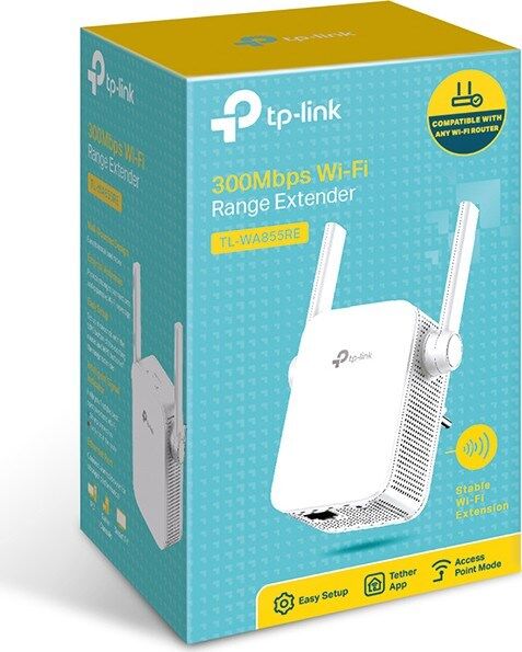 TP-LINK TL-WA855RE 300Mbps 2 Harici Antenli Kompakt Access Point ve Menzil Genişletici