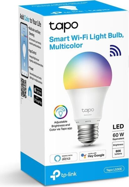 Tp-Link Tapo L530E Ayarlanabilir Işık Seviyeli Çok Renkli Akıllı Wi-Fi LED Ampul