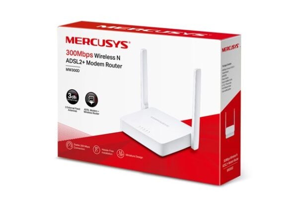 TP-Link Mercusys MW300D 300Mbps Wireless N ADSL2+ Modem Router