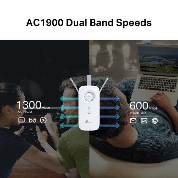 TP-Link RE550 AC1900 Wi-Fi Range Extender Menzil Genişletici