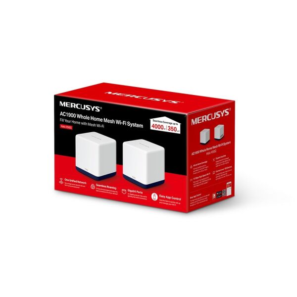 TP-Link Mercusys Halo H50G(2-pack) AC1900 Tüm Ev Mesh Wi-Fi Sistemi