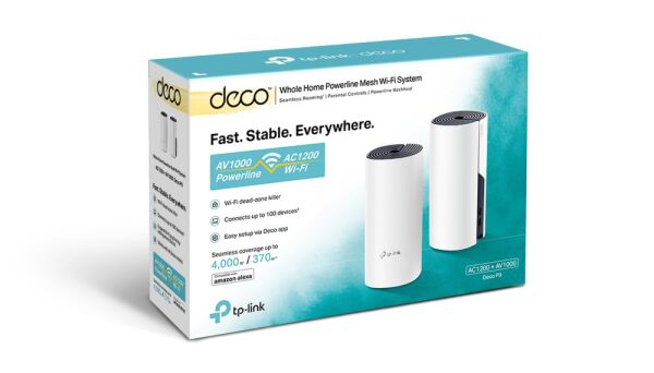 Tp-Link Deco P9 2'li Paket AC1200 + AV1000 Whole Home Hybrid Mesh Wi-Fi System