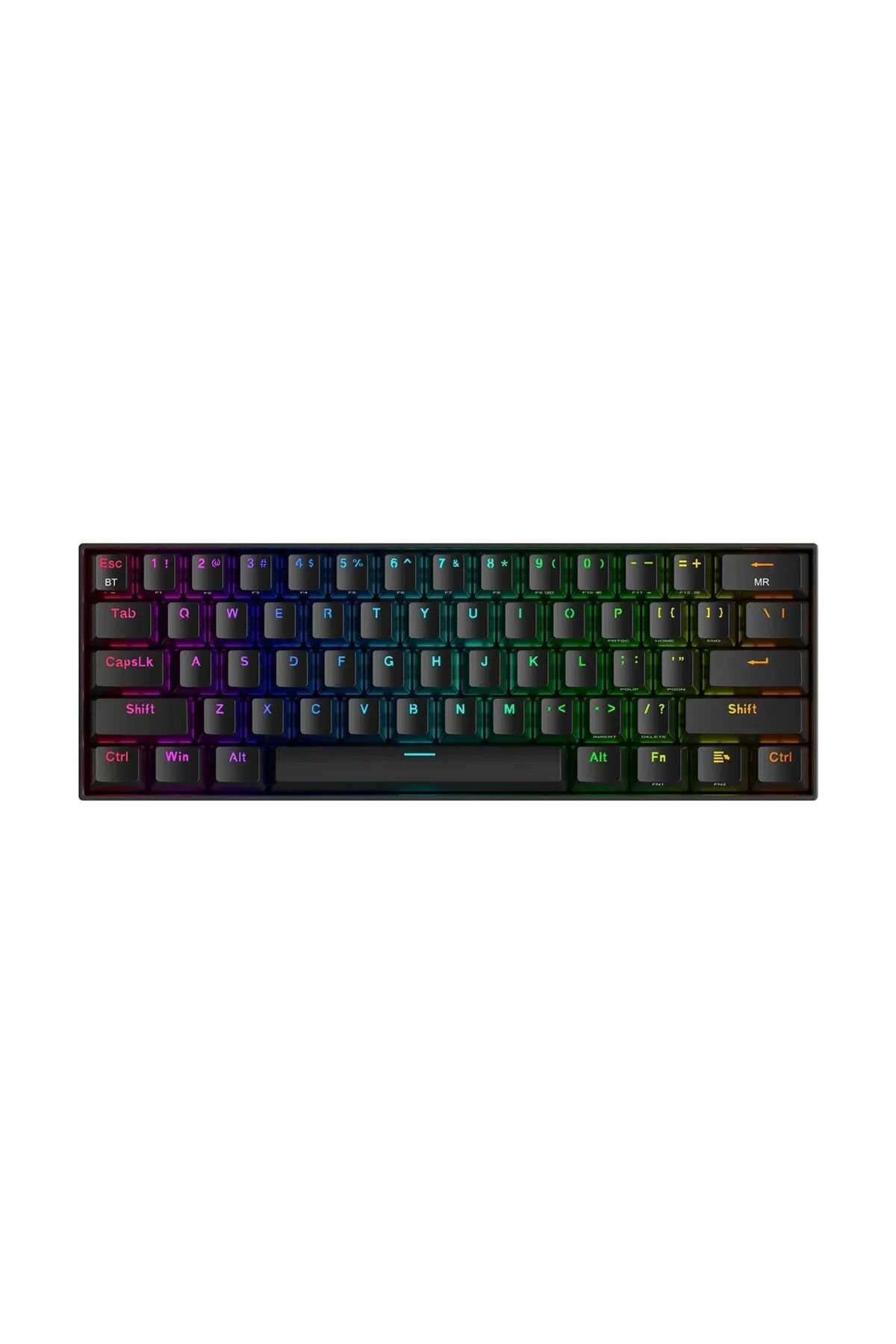 REDRAGON K530-RGB-PRO RGB BROWN SWITCH KABLOSUZ MEKANİK Q GAMİNG KLAVYE SİYAH