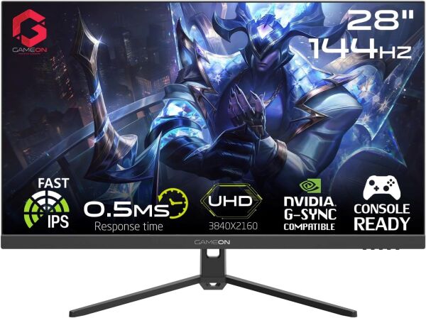 GAMEON 28'' GOP28UHD144IPS UHD 0,5MS 144HZ HDMI DP HDR ADAPTIVE-SYNC 3 KENAR ÇERÇEVESİZ GAMING MONITOR
