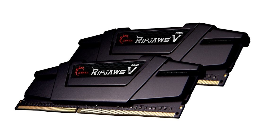 GSKILL RipjawsV Siyah DDR4-4000Mhz CL18 32GB (2X16GB) DUAL (18-22-22-42) 1.40V (F4-4000C18D-32GVK)