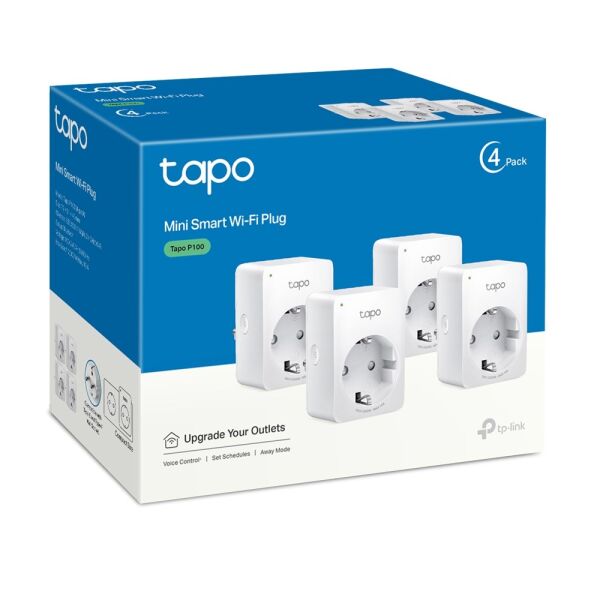 TP-Link Tapo P100 Akıllı Mini Wi-Fi Soketi ( 4’lü Paket )