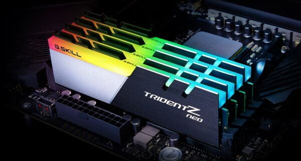GSKILL Trident Z Neo RGB 64GB (2x32) DDR4 3200Mhz CL16 AMD Ryzen Uyumlu (F4-3200C16D-64GTZN)