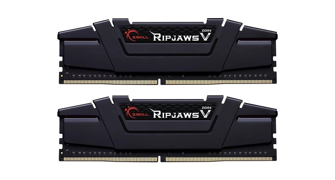 GSKILL RipjawsV 64GB (2X32) DDR4-3200Mhz CL16 Siyah 1.35V (F4-3200C16D-64GVK)