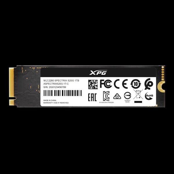 XPG Spectrix S20G 1TB RGB M2 Nvme 2500Mbs/1800Mbs SSD ASPECTRIXS20G-1T-C