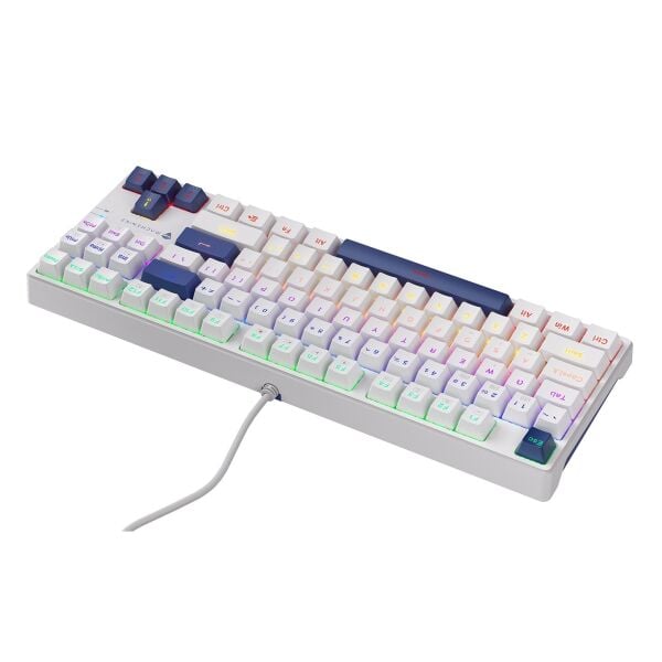 Machenike K500B-B87 Kablolu Red Switch RGB Beyaz İngilizce Gaming Klavye