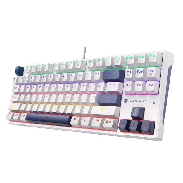 Machenike K500B-B87 Kablolu Red Switch RGB Beyaz İngilizce Gaming Klavye