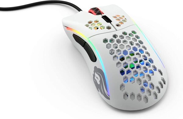 Glorious Model D Kablolu Mat Beyaz Orta/Küçük El RGB Oyuncu Mouse GLO-MS-DM-MW