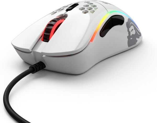 Glorious Model D Kablolu Parlak Beyaz Orta/Küçük El RGB Oyuncu Mouse GLO-MS-DM-GW