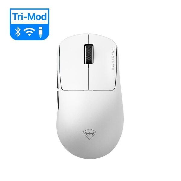 Machenike L7 Mix Tri-Mode 3395 Beyaz 26000DPI Ultralight 55Gr RGB Gaming Mouse