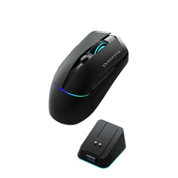 Machenike L8 Pro Tri-Mode 2K Siyah 26000DPI Ultralight 58Gr RGB Charging Dock Gaming Mouse