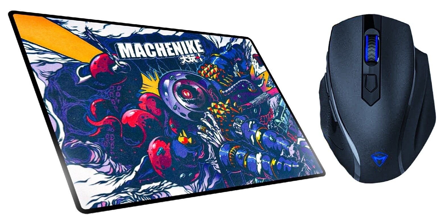 Machenike M2 Siyah Gaming Mouse ve Mousepad Kit