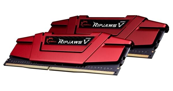 GSKILL RipjawsV 16GB (2X8) DDR4 3000Mhz CL16 1.35V Kırmızı (F4-3000C16D-16GVRB)