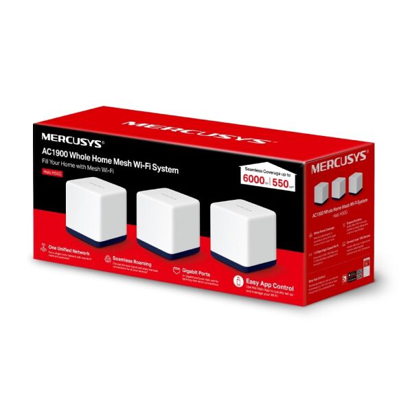 TP-Link Mercusys Halo H50G(3-pack) AC1900 Tüm Ev Mesh Wi-Fi Sistemi