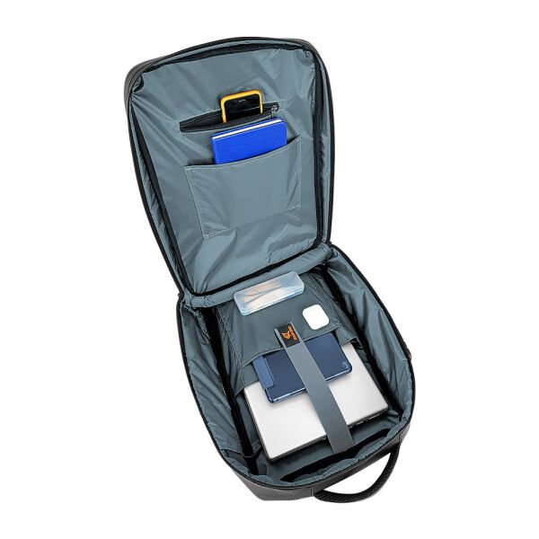 GEARZ GZ-117 Solo 17,3'' Laptop Sırt Çantası Suni Deri Waterproof (Usb+Şifreli Kilit)