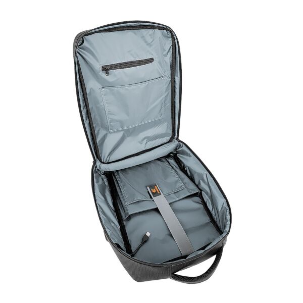GEARZ GZ-117 Solo 17,3'' Laptop Sırt Çantası Suni Deri Waterproof (Usb+Şifreli Kilit)