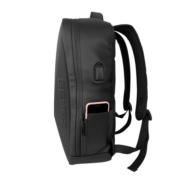 GEARZ GZ-117 Solo 17,3'' Laptop Sırt Çantası Suni Deri Waterproof (Usb+Şifreli Kilit)