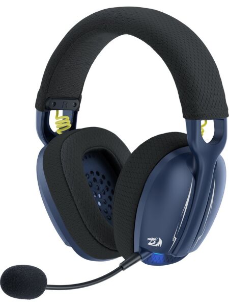 REDRAGON H878 SKULD PRO TRI-MODE KABLOSUZ 7.1 SURROUND AYDINLATMALI GAMING KULAKLIK MAVI-SIYAH