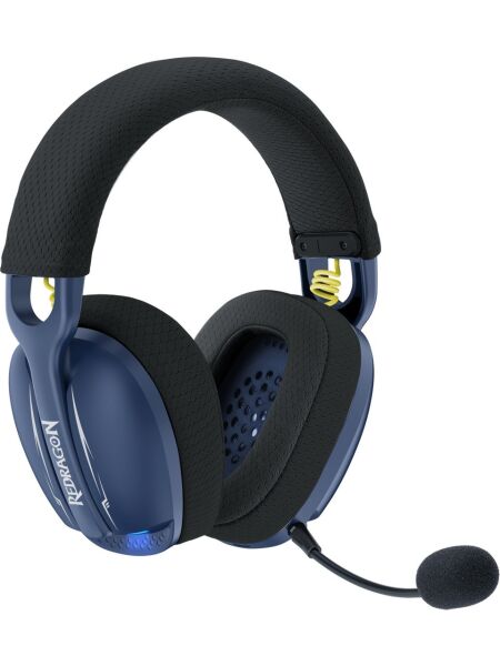 REDRAGON H878 SKULD PRO TRI-MODE KABLOSUZ 7.1 SURROUND AYDINLATMALI GAMING KULAKLIK MAVI-SIYAH