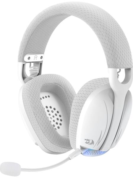 REDRAGON H878 SKULD PRO TRI-MODE KABLOSUZ 7.1 SURROUND AYDINLATMALI GAMING KULAKLIK BEYAZ-GRI