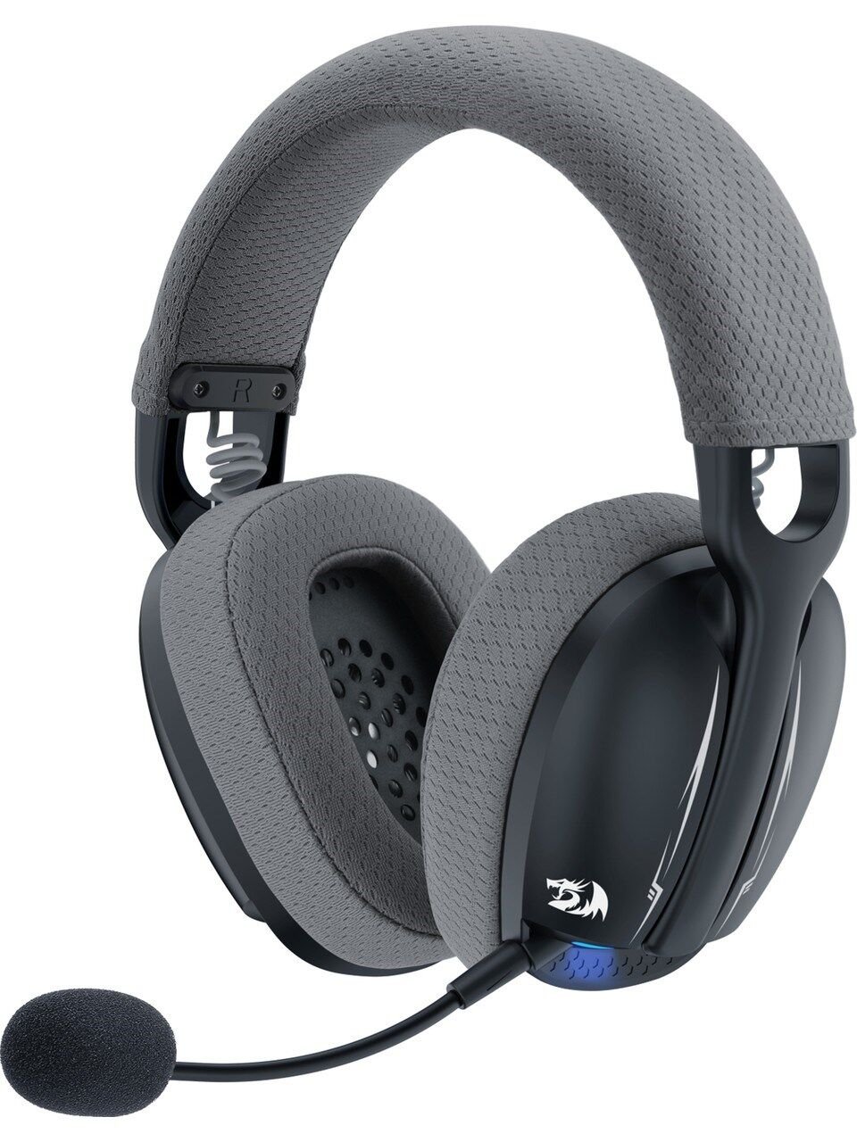 REDRAGON H878 SKULD PRO TRI-MODE KABLOSUZ 7.1 SURROUND AYDINLATMALI GAMING KULAKLIK SIYAH-GRI