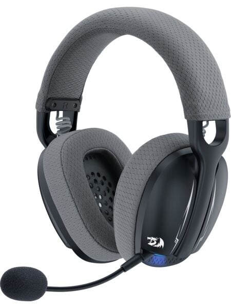 REDRAGON H878 SKULD PRO TRI-MODE KABLOSUZ 7.1 SURROUND AYDINLATMALI GAMING KULAKLIK SIYAH-GRI
