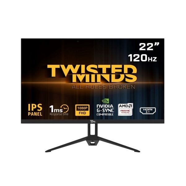 TWISTED MINDS 22'' TM22FHD120IPS FHD 120HZ 1MS HDMI DP VRR IPS ÇERÇEVESİZ GAMING MONİTÖR