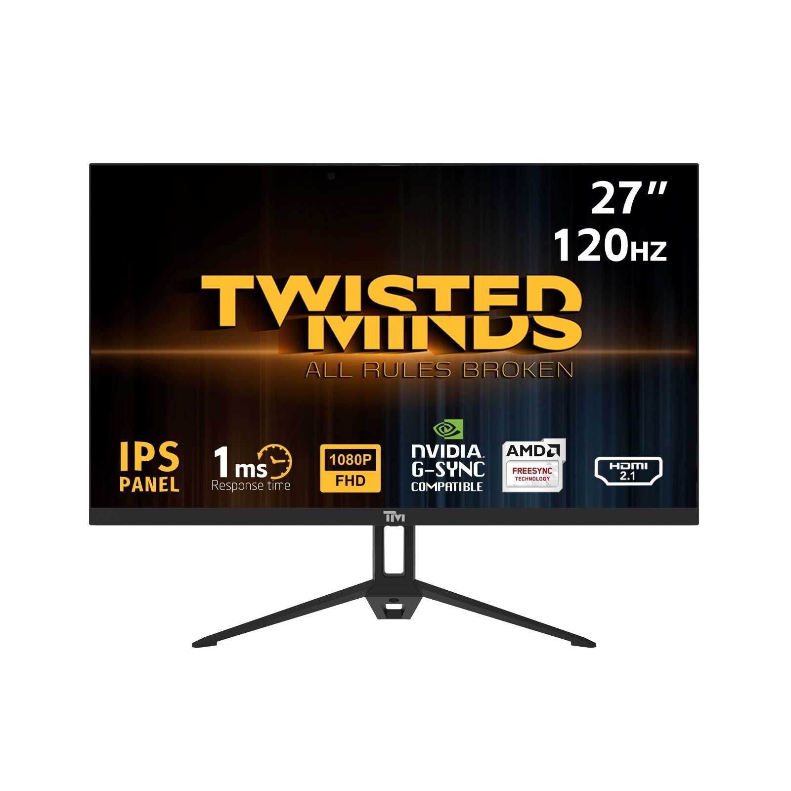 TWISTED MINDS 27'' TM27FHD120IPS FHD 120HZ 1MS HDMI DP VRR IPS ÇERÇEVESİZ GAMING MONİTÖR