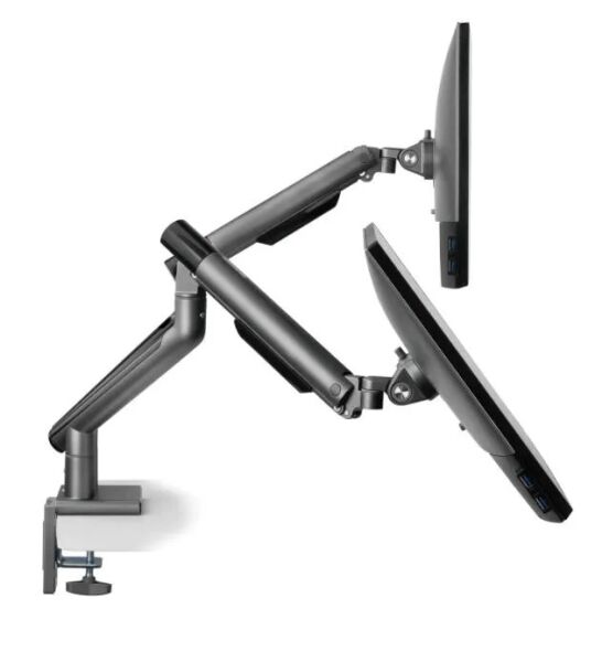 TWISTED MINDS TM-49-C012-G PREMİUM MEKANİK AMORTİSÖR 17''- 32'' MAX 2X 9KG İKİLİ MONİTÖR KOLU
