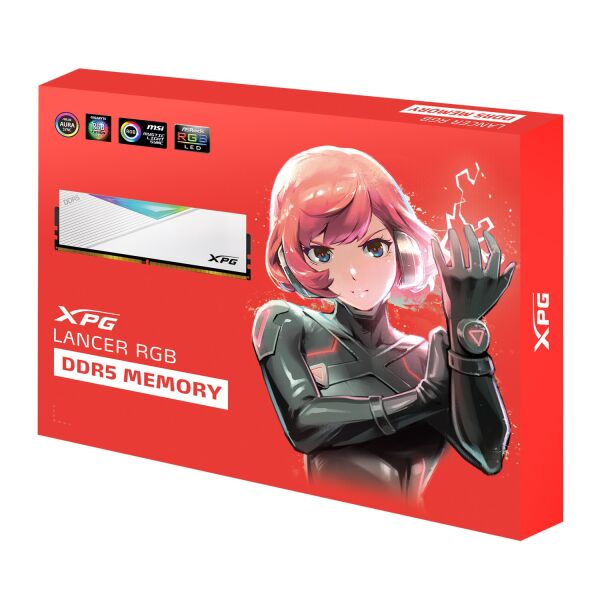 XPG Lancer RGB 64GB (2x32GB) DDR5 6400Mhz CL32 AX5U6400C3232G-DCLARWH Beyaz Dual Kit Ram
